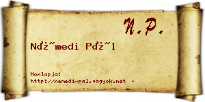 Némedi Pál névjegykártya